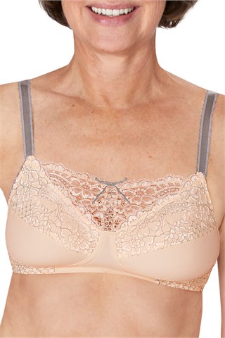 Amoena: Alina Wire-Free Bra - light rose/ grey