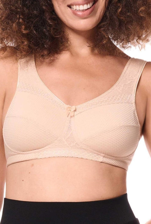 Amoena- Leslie Wire-Free Bra - Sand / Light Sand