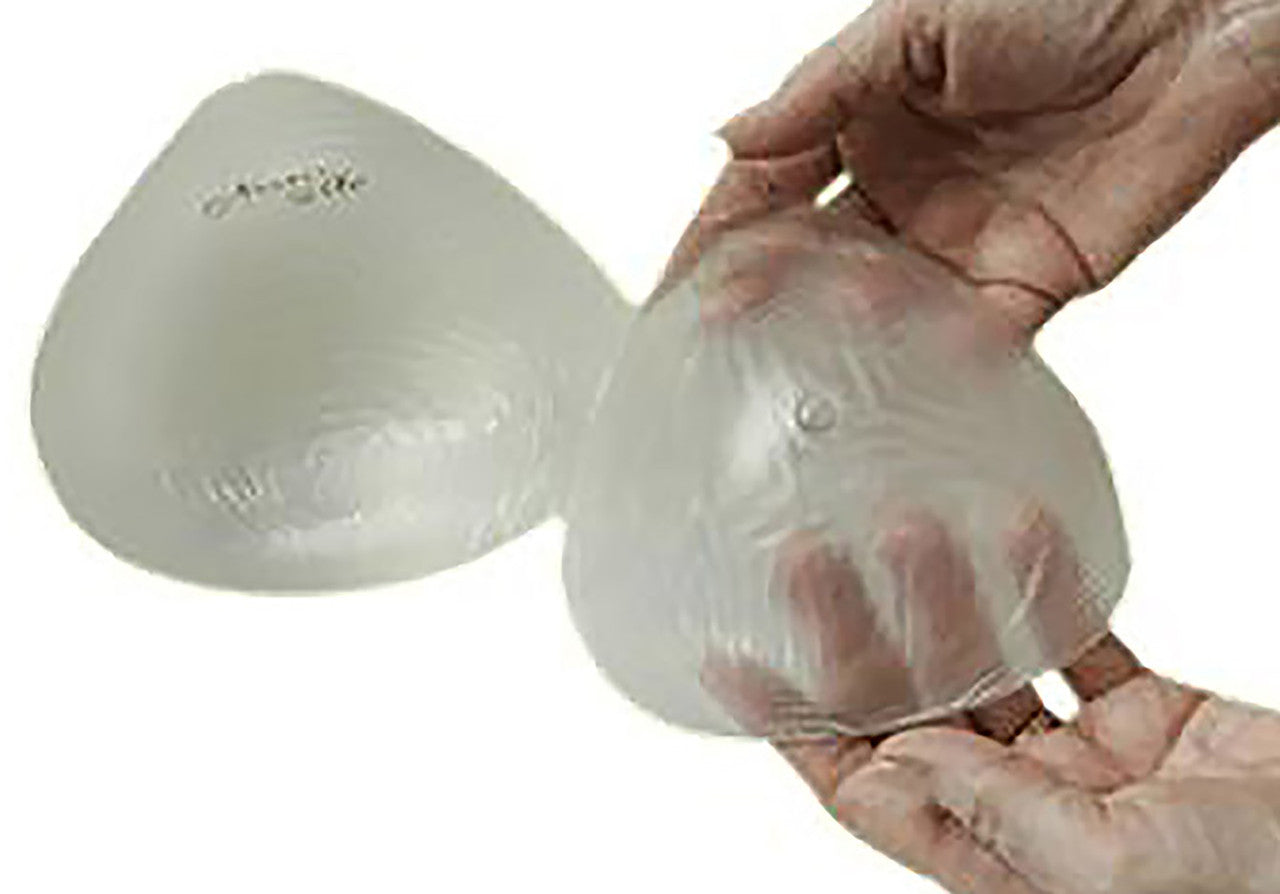 Nearly Me Full Triangle Silicone Mastectomy Swim/Athletic Breast Form, Clear Transparent #360
