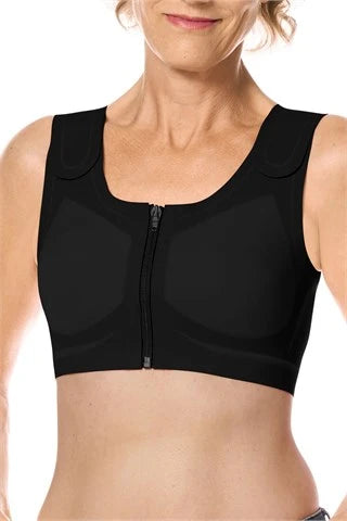 Amoena Lymph Flow Wire Free Front Closure Bra - Black Order Code: 44816