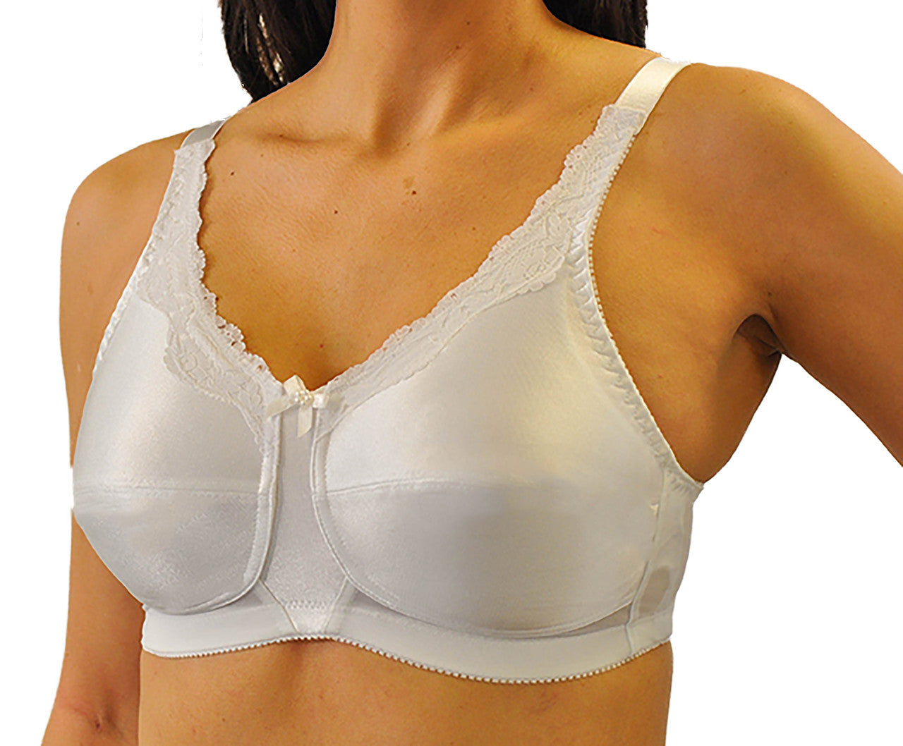 Nearly Me Lace Accent Soft Cup Mastectomy Pocket Bra 680