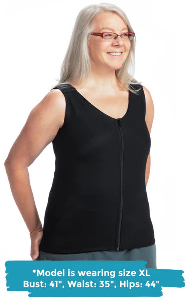 Wear Ease 951, Black V-Neck Torso Compression Vest