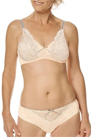 Amoena Alina Padded Wire-Free Bra - Light Rose / Grey Order Code: 44850