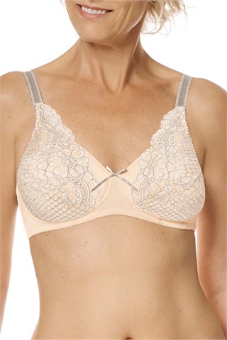 Amoena Alina Padded Wire-Free Bra - Light Rose / Grey Order Code: 44850