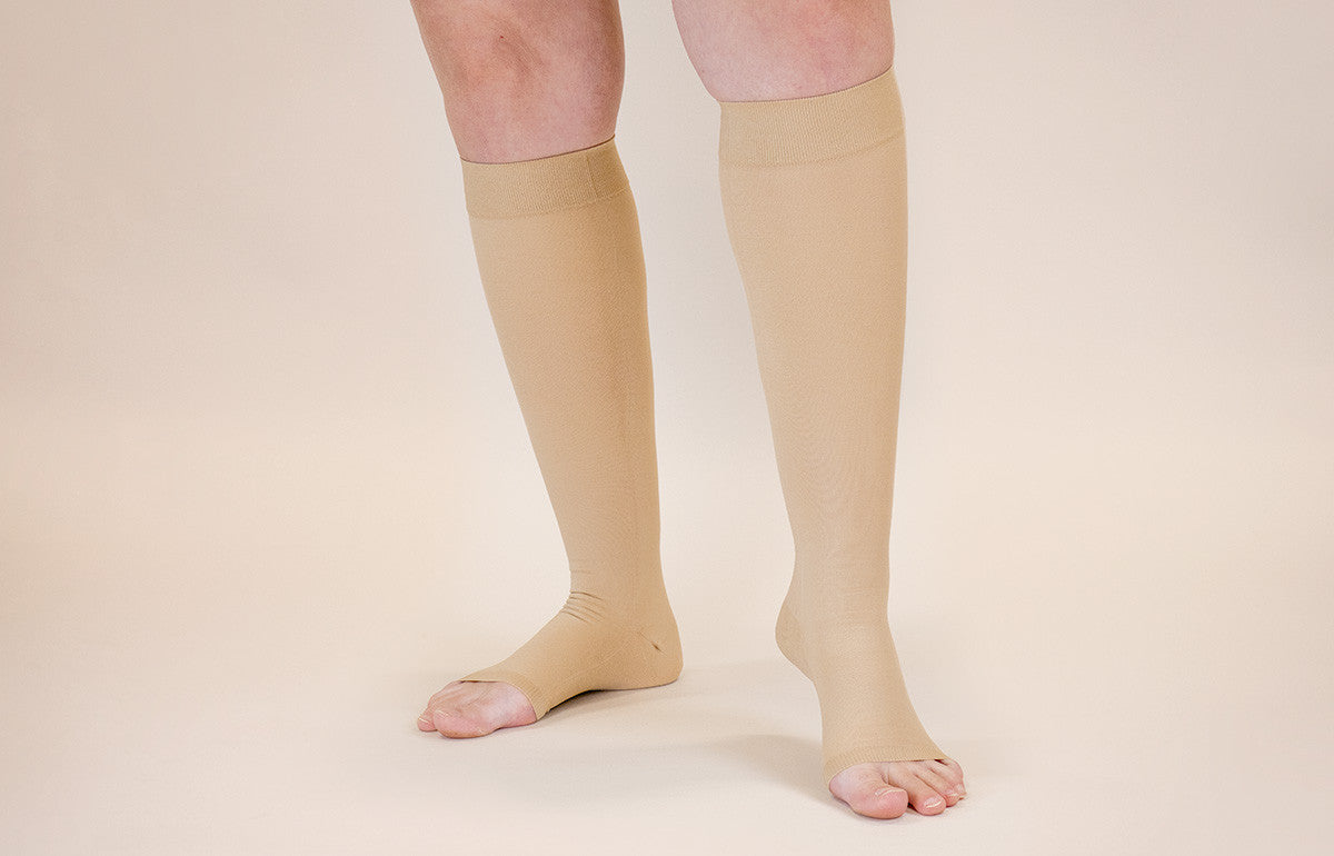 Lymphedivas-Beige Knee High
