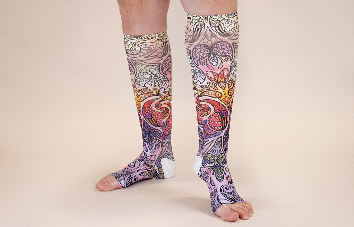 Lymphedivas-Birds of Paradise Knee High