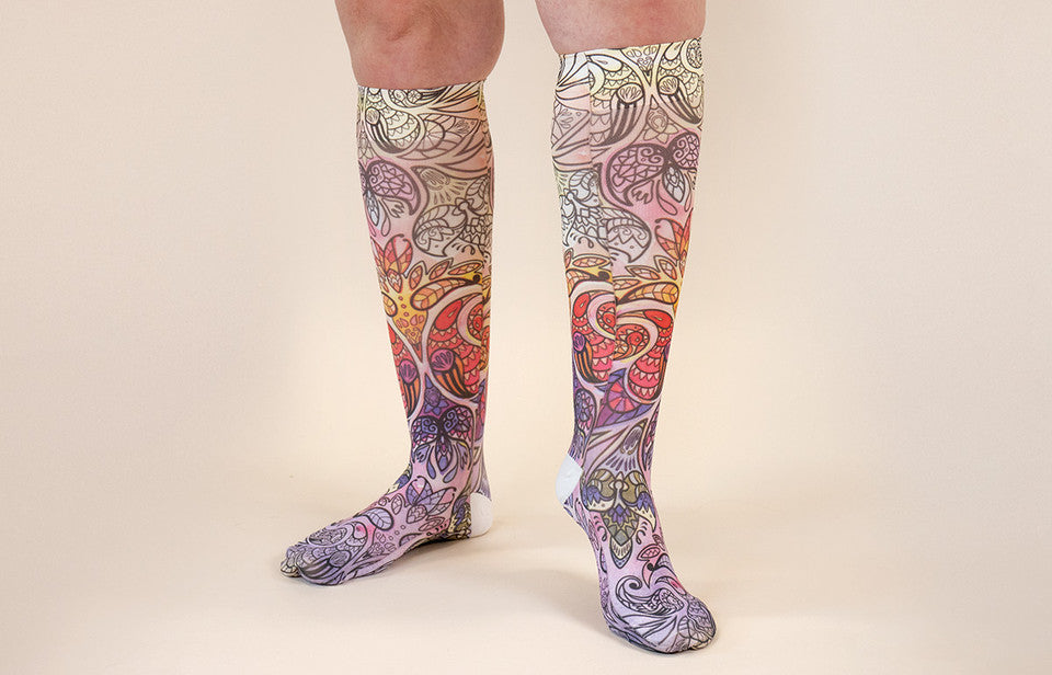 Lymphedivas-Birds of Paradise Knee High