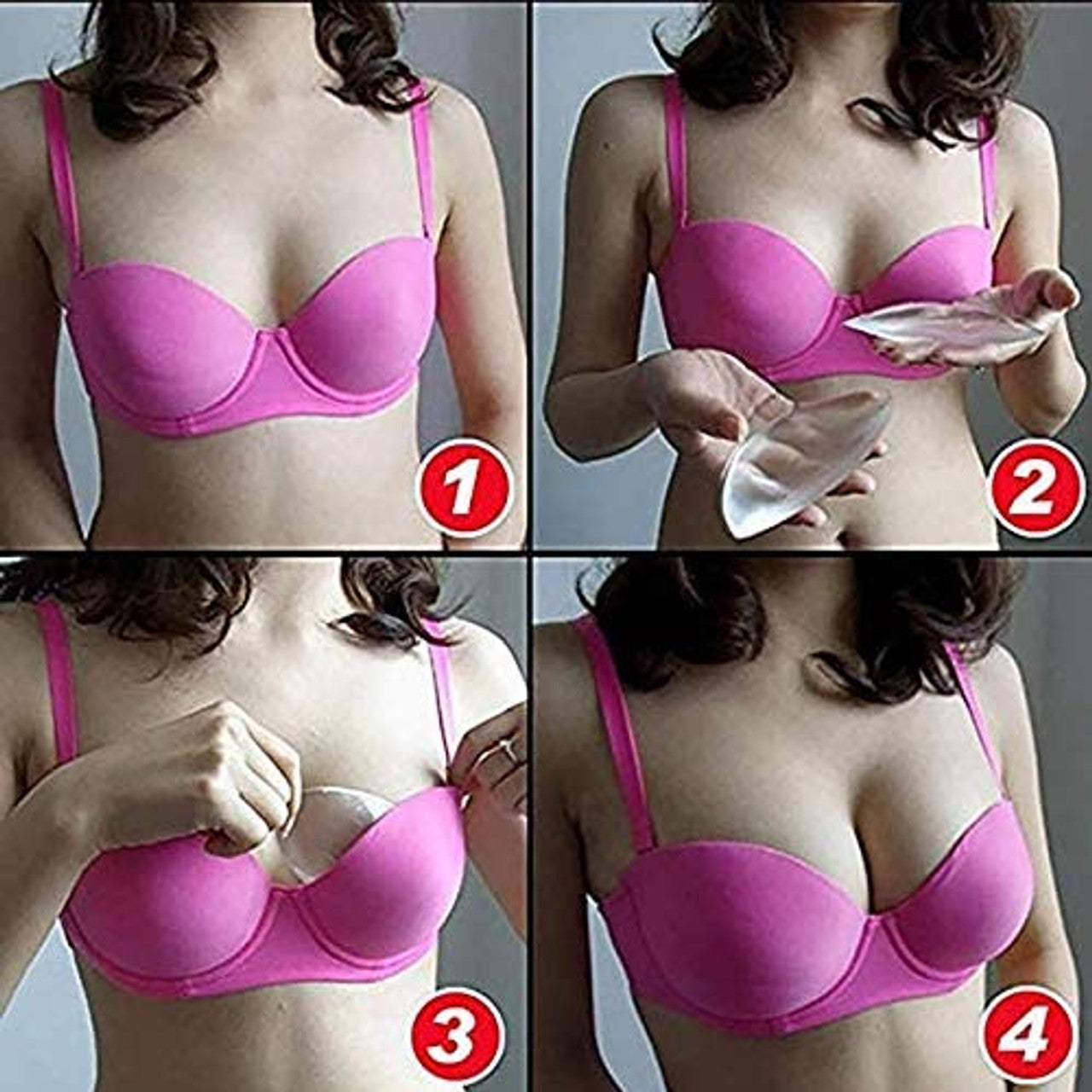 Nearly Me Silicone Bra Push Up Inserts Breast Enhancers