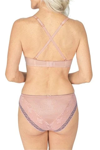 Amoena Cherish Padded Wire-Free Bra - Dreamy Pink/Light Grey Order Code: 44792