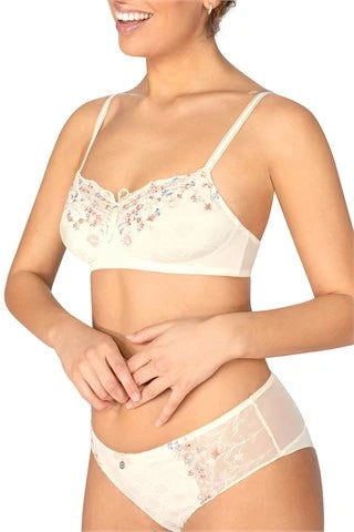 Amoena Daydream Wire-Free Bra - Off-White/Floral Order Code: 44794